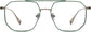 Cayson Geometric Green Eyeglasses from ANRRI, front view