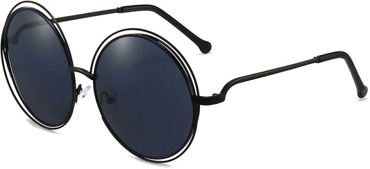 Cecilia Black Stainless steel Sunglasses from ANRRI, angle view