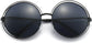 Cecilia Black Stainless steel Sunglasses from ANRRI, closed view