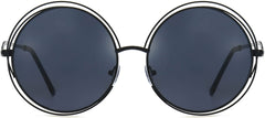 Cecilia Black Stainless steel Sunglasses from ANRRI, front view