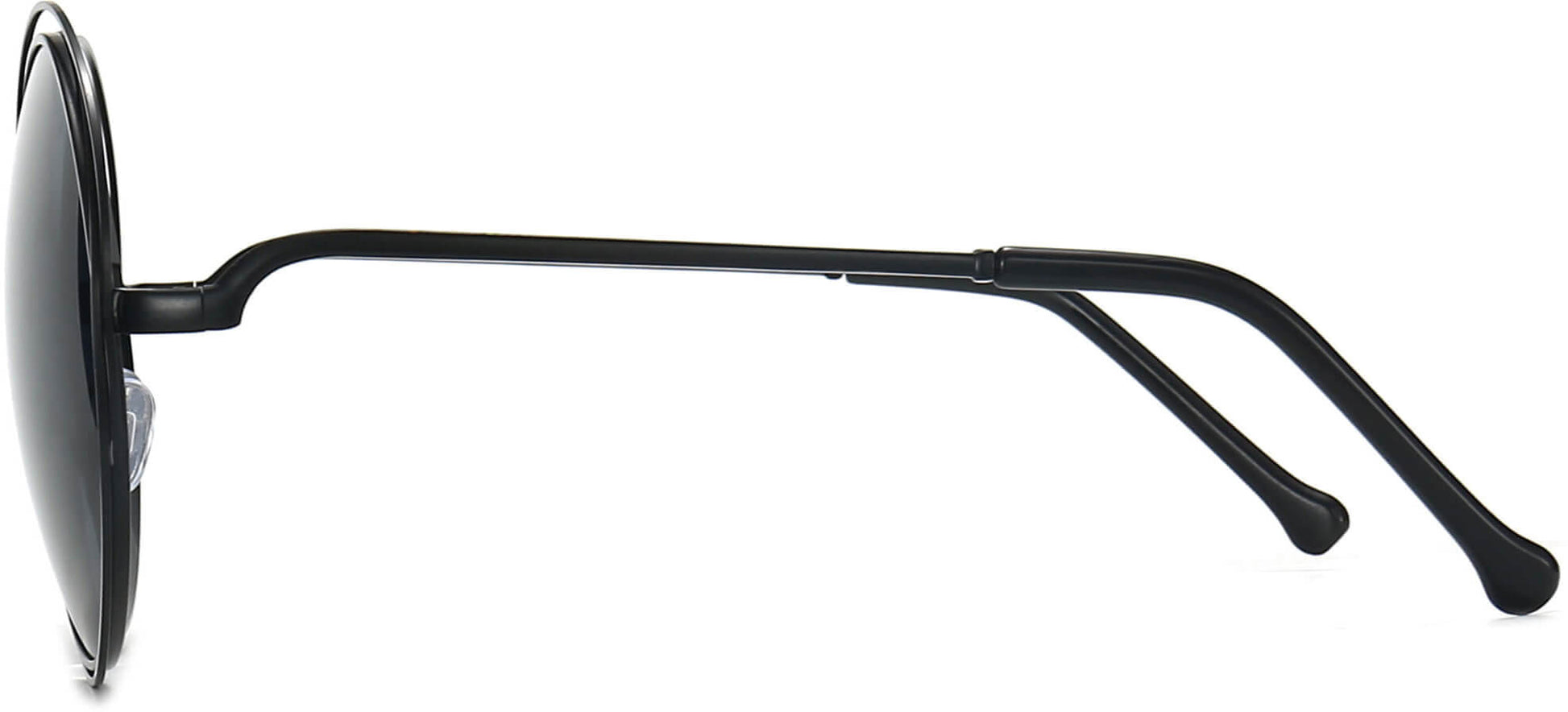 Cecilia Black Stainless steel Sunglasses from ANRRI, side view