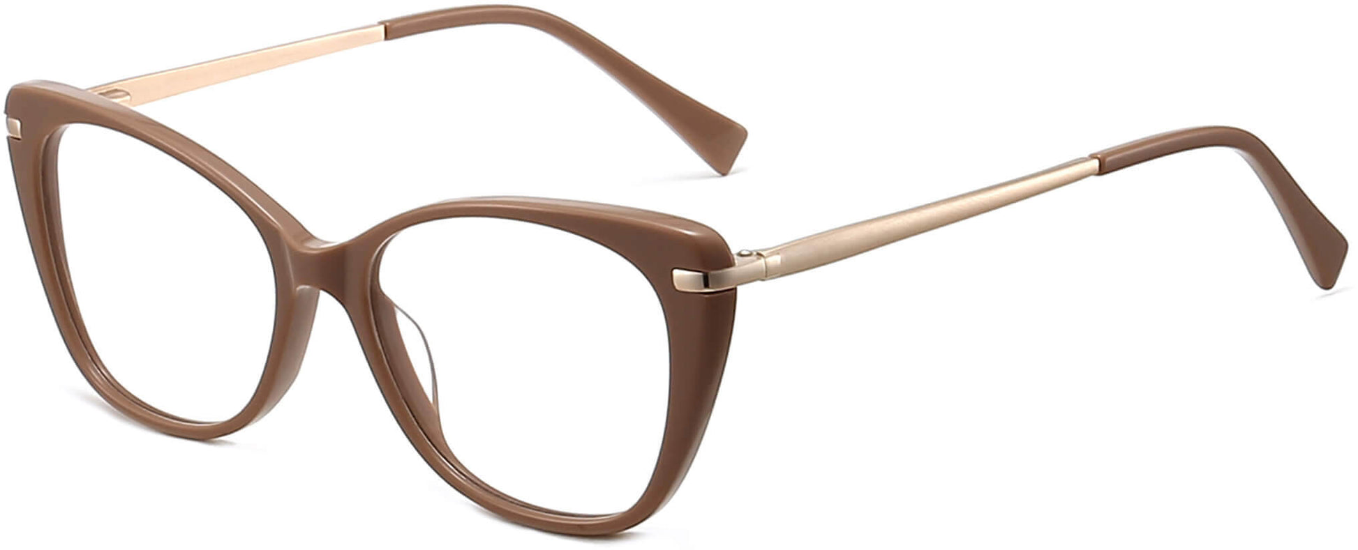 Celine Cateye Brown Eyeglasses from ANRRI, angle view