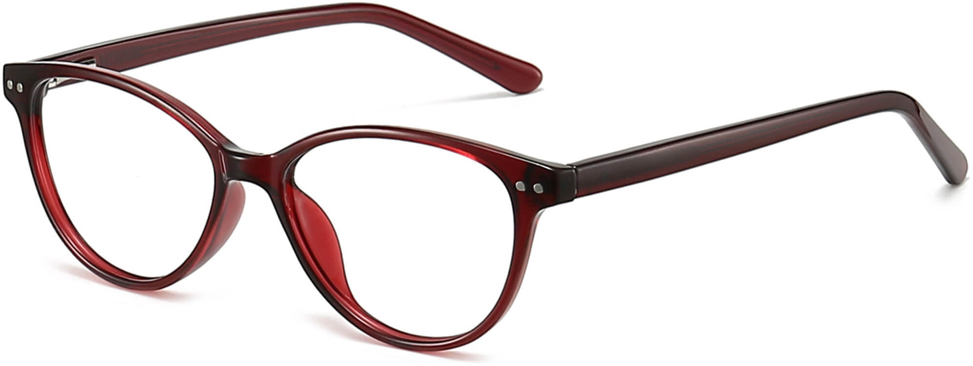 Cesar Cateye Red Eyeglasses from ANRRI, angle view