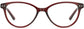Cesar Cateye Red Eyeglasses from ANRRI, front view