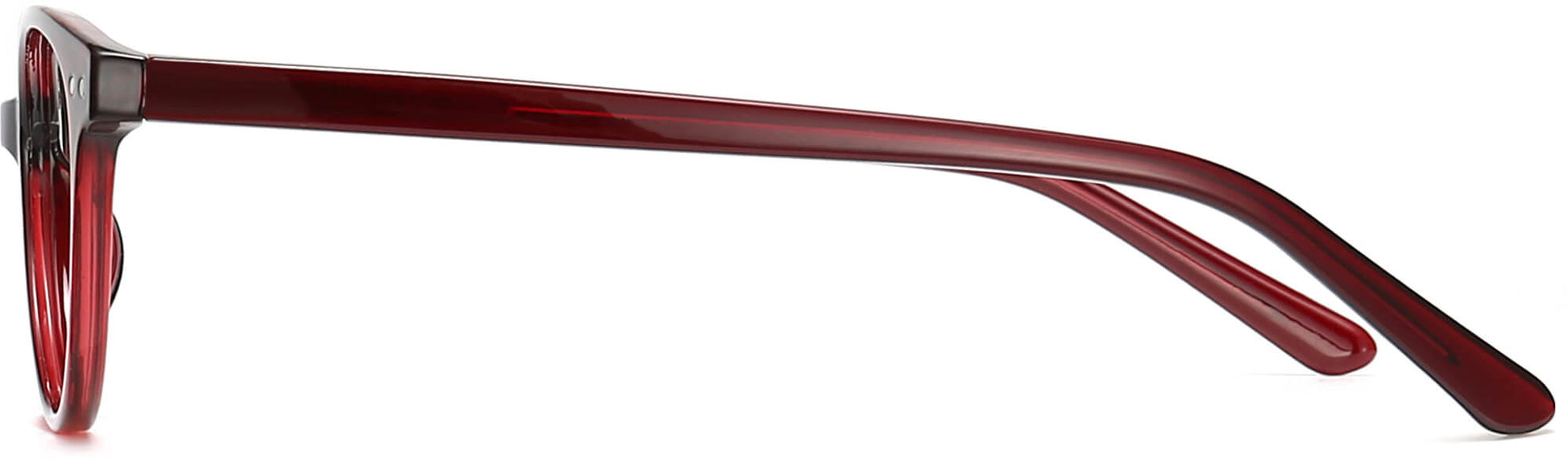 Cesar Cateye Red Eyeglasses from ANRRI, side view