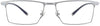 Chaim Square Silver Eyeglasses from ANRRI, front view