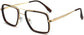 Chandler Square Brown Eyeglasses from ANRRI, angle view