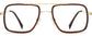 Chandler Square Brown Eyeglasses from ANRRI, front view