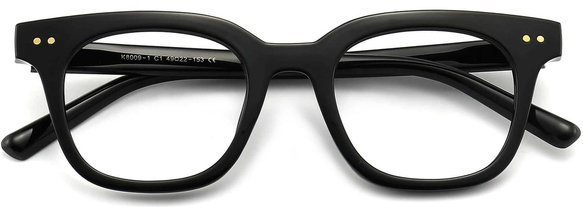 Charlee Square Black Eyeglasses from ANRRI