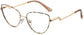 Charleigh Cateye Tortoise Eyeglasses from ANRRI, angle view