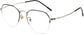 Charles Geometric Black Eyeglasses from ANRRI, angle view