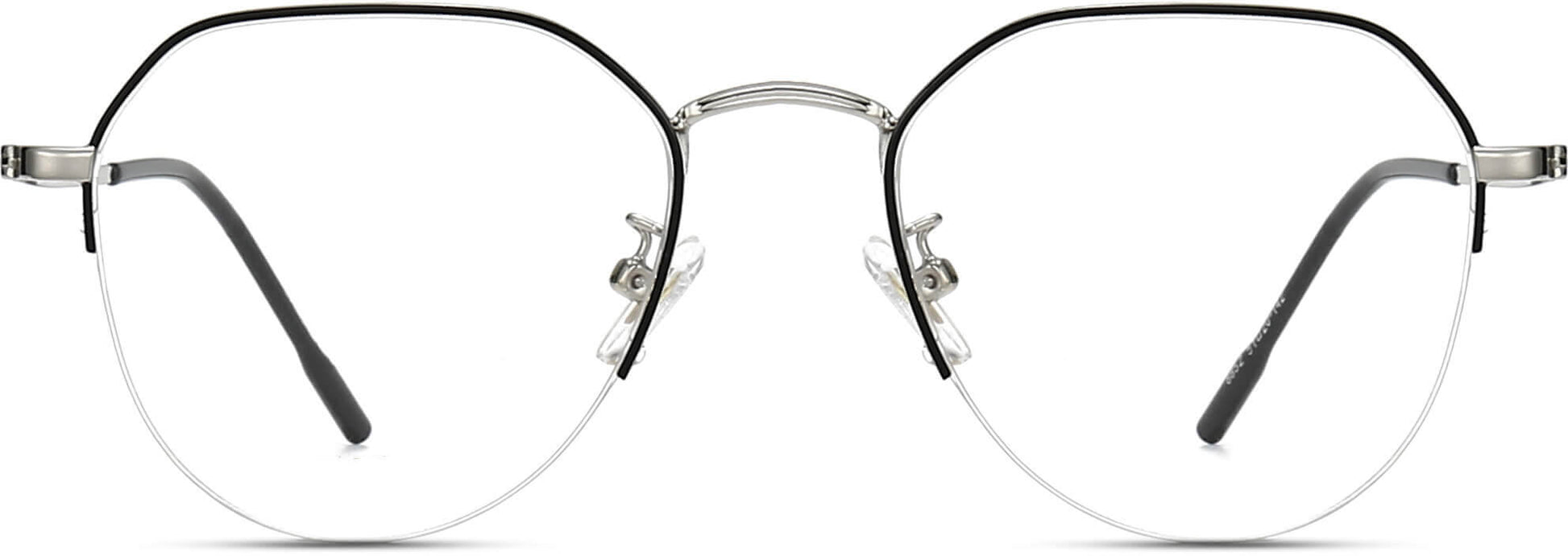 Charles Geometric Black Eyeglasses from ANRRI, front view