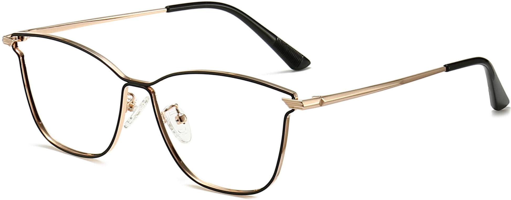 Chelsea Cateye Black Eyeglasses from ANRRI, angle view