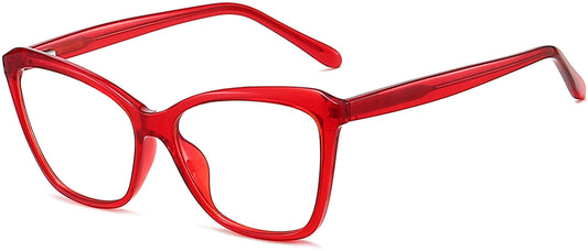 Cherry Cateye Red Eyeglasses from ANRRI, angle view