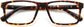Claire Rectangle Tortoise Eyeglasses from ANRRI, closed view