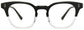 Clare Cateye Black Eyeglasses from ANRRI, front view