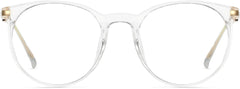 Clarte Round Clear Eyeglasses from ANRRI, front view
