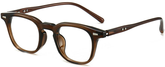 Clay Round Green Eyeglasses from ANRRI, angle view