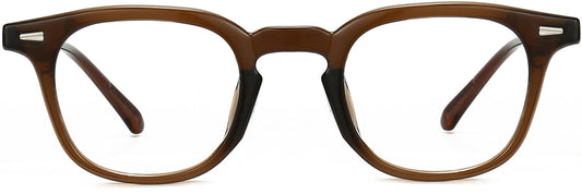 Clay Round Green Eyeglasses from ANRRI, front view