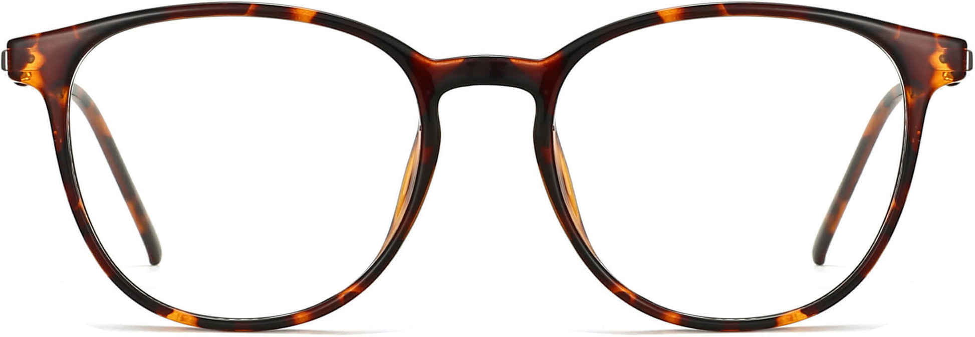 Clementine Round Tortoise Eyeglasses from ANRRI, front view