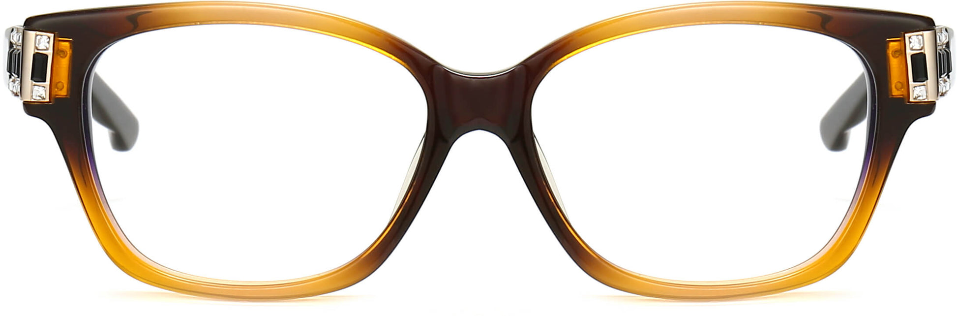 Cleo Cateye Brown Eyeglasses from ANRRI, front view