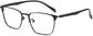 Clyde Square Black Eyeglasses from ANRRI, angle view