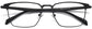 Clyde Square Black Eyeglasses from ANRRI, closed view