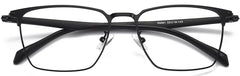Clyde Square Black Eyeglasses from ANRRI, closed view