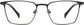 Clyde Square Black Eyeglasses from ANRRI, front view