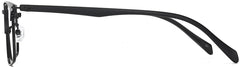 Clyde Square Black Eyeglasses from ANRRI, side view