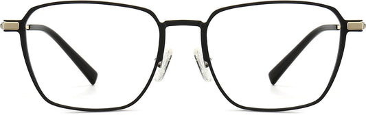 Colby Square Black Eyeglasses from ANRRI, front view