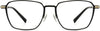 Colby Square Black Eyeglasses from ANRRI, front view