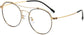 Colette Round Black Eyeglasses from ANRRI, angle view