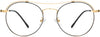 Colette Round Black Eyeglasses from ANRRI, front view