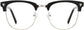 Colin Browline Black Eyeglasses from ANRRI, front view