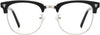 Colin Browline Black Eyeglasses from ANRRI, front view