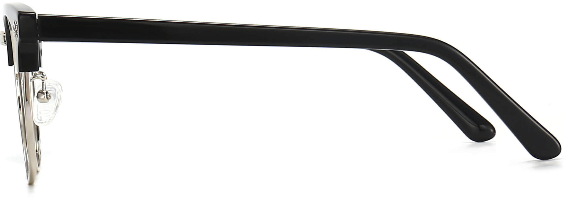 Colin Browline Black Eyeglasses from ANRRI, side view