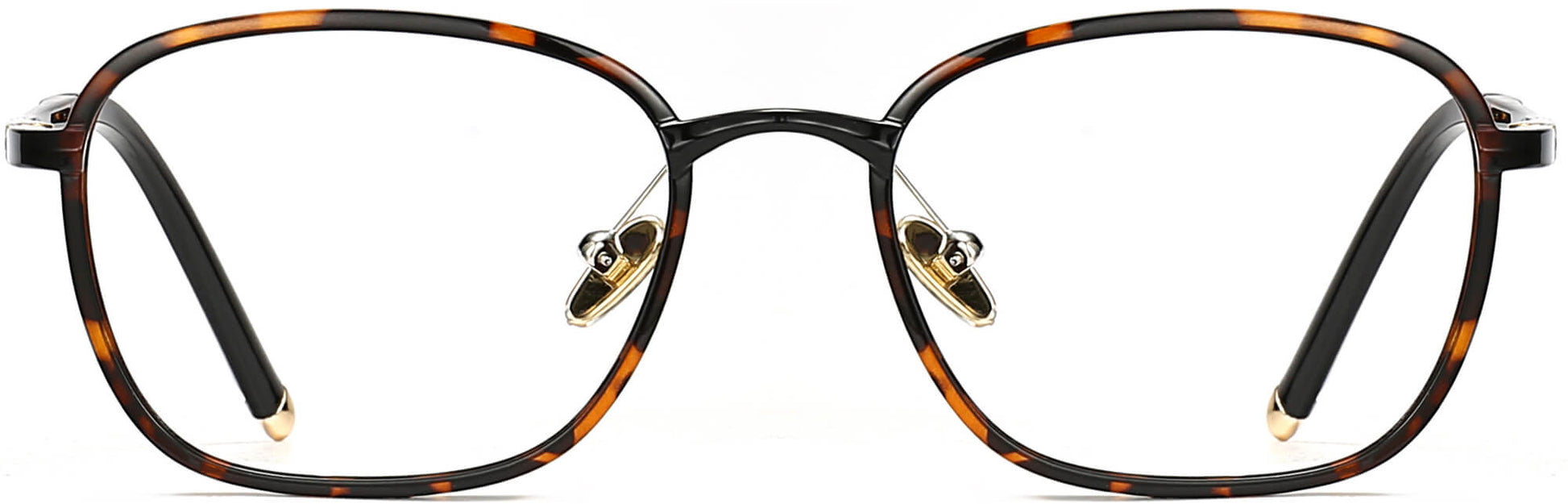 Collins Round Tortoise Eyeglasses from ANRRI, front view