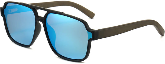 Colotte Blue Mirror Plastic Sunglasses from ANRRI