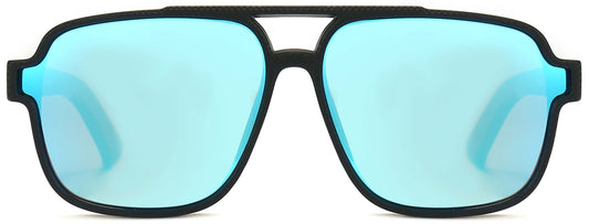 Colotte Blue Mirror Plastic Sunglasses from ANRRI