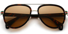 Colton Tortoise Plastic Sunglasses from ANRRI, closed view