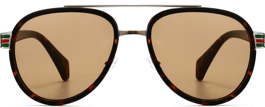 Colton Tortoise Plastic Sunglasses from ANRRI, front view