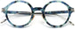 Comet Round Tortoise Eyeglasses from ANRRI, closed view