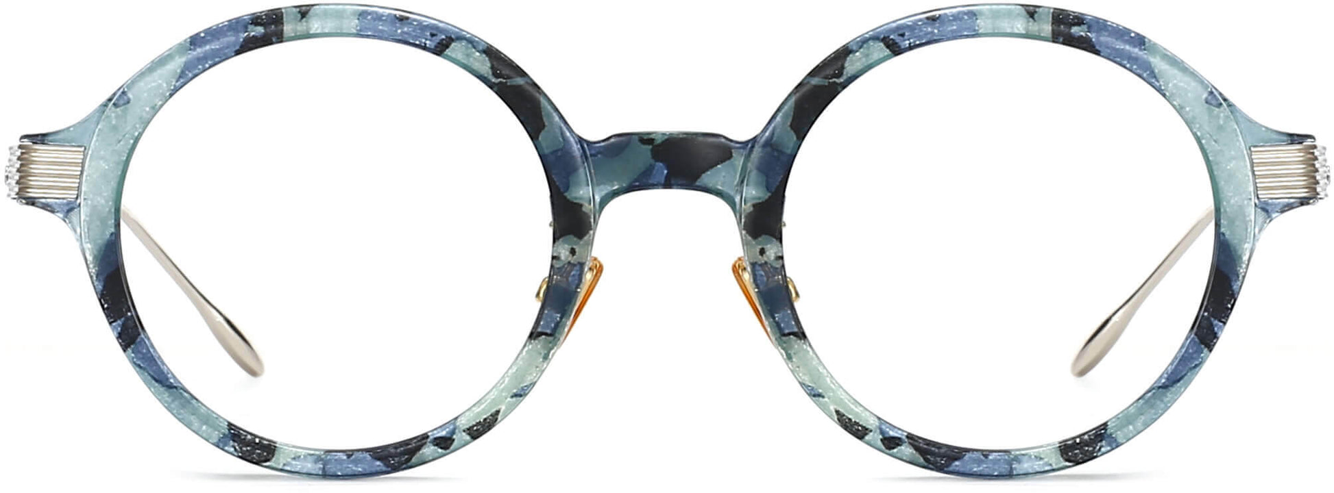 Comet Round Tortoise Eyeglasses from ANRRI, front view