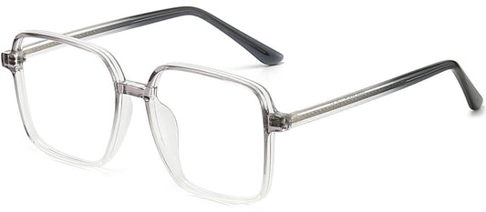 Conner Square Gray Eyeglasses from ANRRI, angle view
