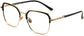 Conor Browline Black Eyeglasses from ANRRI, angle view