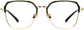 Conor Browline Black Eyeglasses from ANRRI, front view