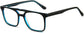 Cora Square Black Eyeglasses from ANRRI, angle view
