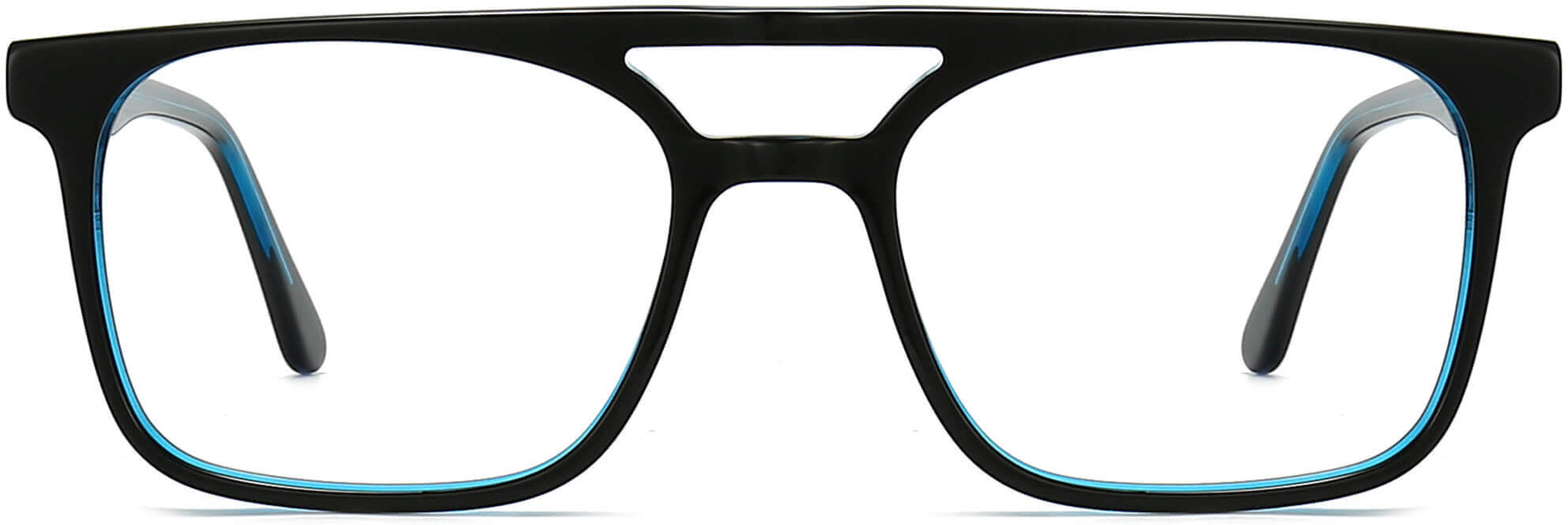 Cora Square Black Eyeglasses from ANRRI, front view