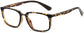 Corbin Rectangle Tortoise Eyeglasses from ANRRI, angle view